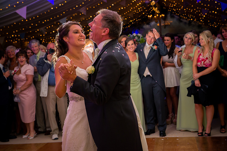 Wedding photographer Ruthin Celynnen Photography bride and her father dancing
